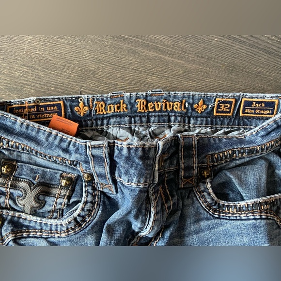 Rock Revival “Jack” slim-straight Jeans, men’s, size 32x32 - Picture 3 of 3